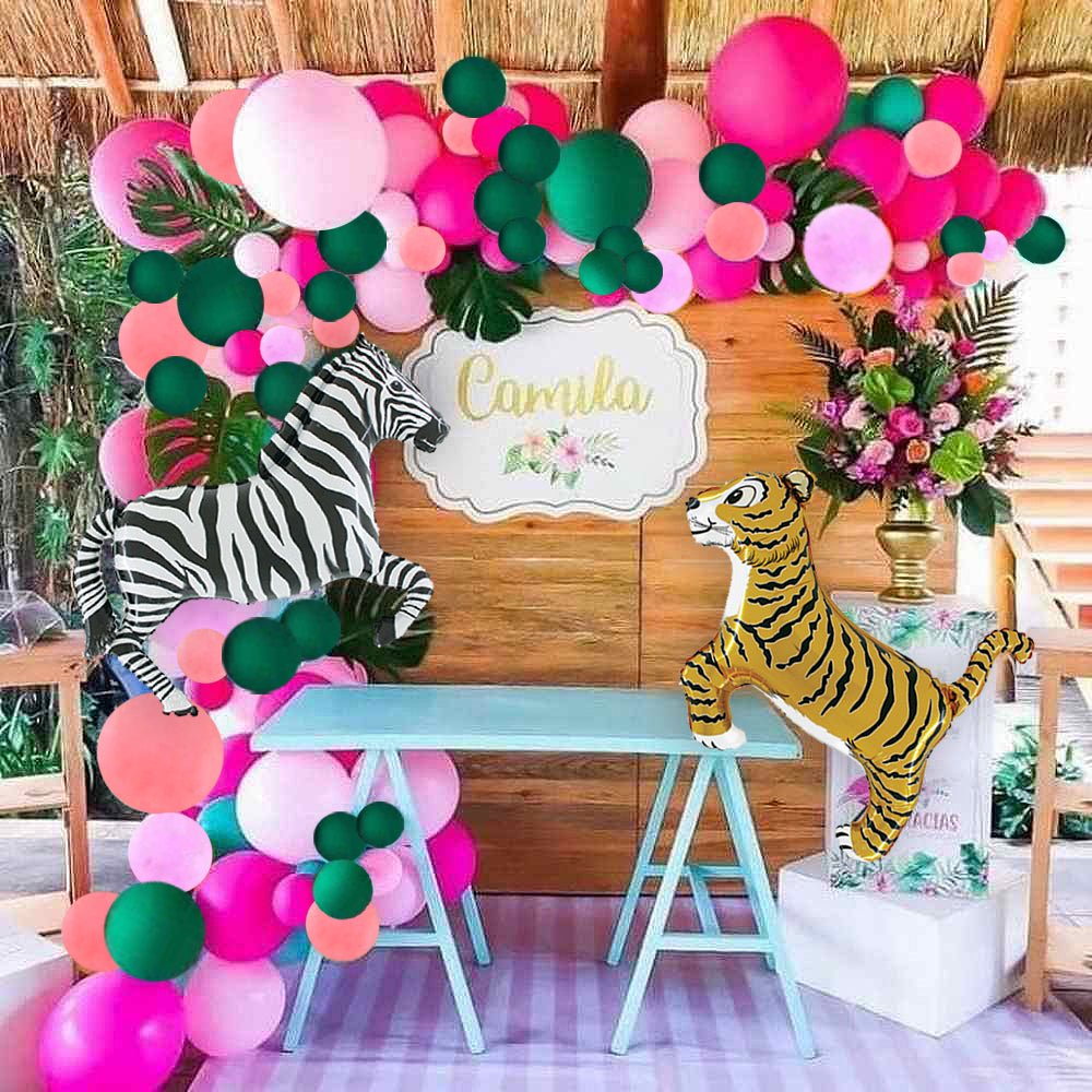 Girls Safari Balloon Arch - Pink Balloon Garland Kit - Ellie's Party Supply