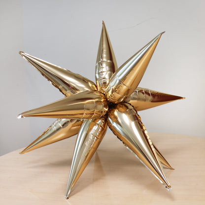 Gold Starburst Cluster Balloon (40 Inches) - Ellie's Party Supply