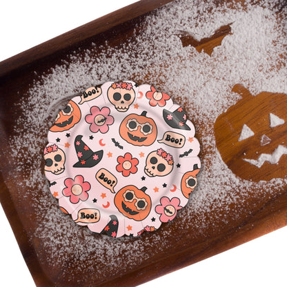 Groovy Halloween Icon Plates (Set of 8) - Ellie's Party Supply