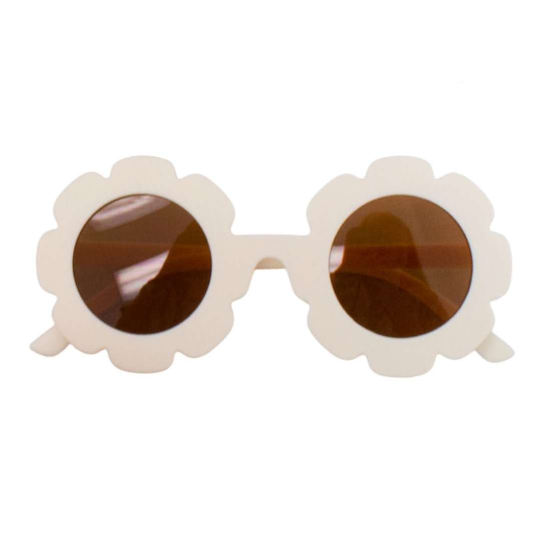 Groovy Matte Flower Shaped Kids Sunglasses (6 Colors) - Ellie's Party Supply