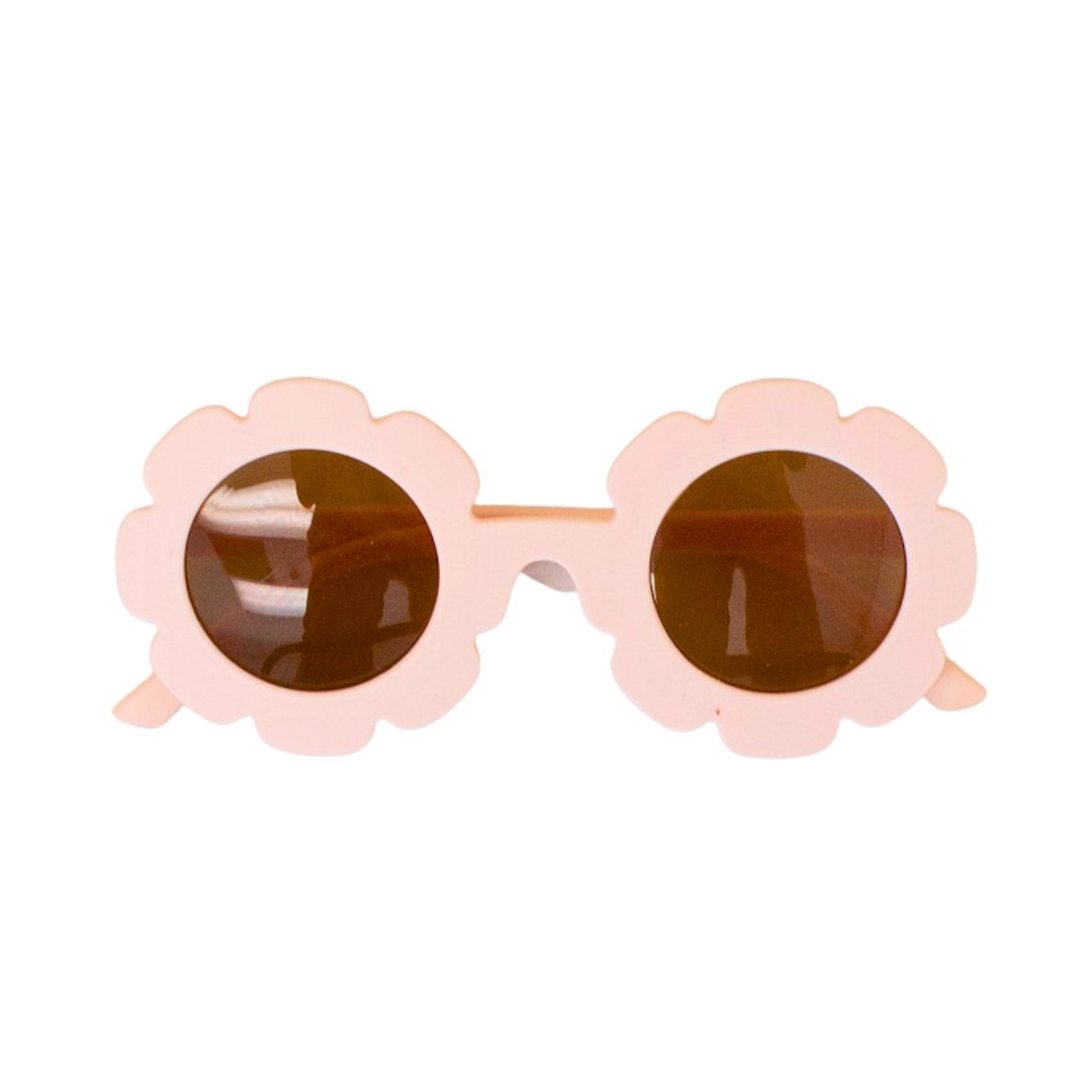 Groovy Matte Flower Shaped Kids Sunglasses (6 Colors) - Ellie's Party Supply