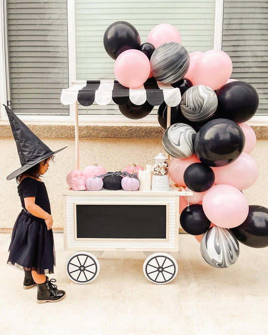 Halloween Balloon Arch - Pink & Black Balloon Garland Kit - Ellie's Party Supply