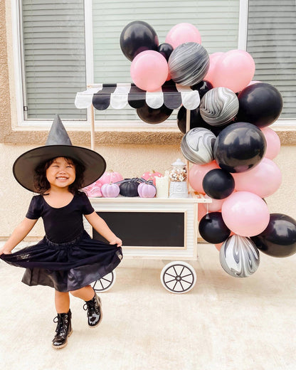 Halloween Balloon Arch - Pink & Black Balloon Garland Kit - Ellie's Party Supply