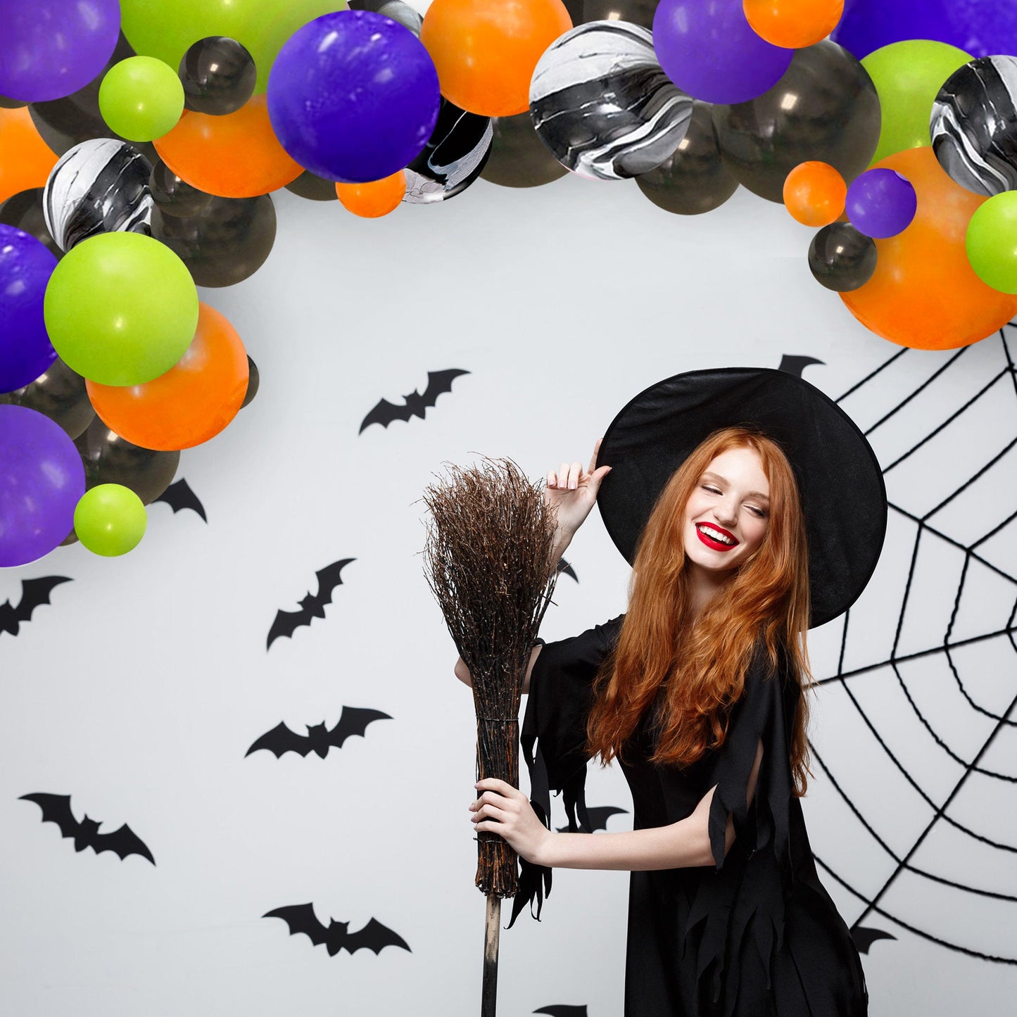 Halloween Balloon Arch - Witches & Monsters Balloon Garland Kit - Ellie's Party Supply