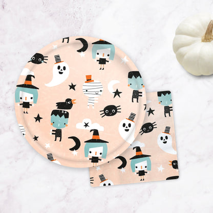 Halloween Friends Icon Paper Plates (Set of 8) - Ellie's Party Supply