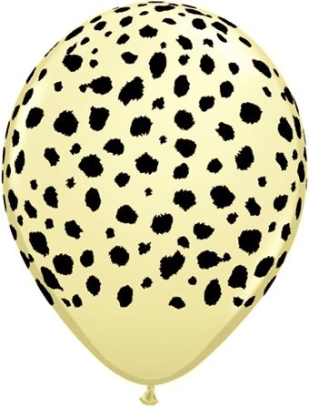 Ivory Cheetah Print Latex Balloons (10 Pack) - Ellie's Party Supply
