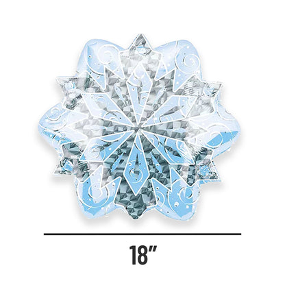 Light Blue Snowflake Balloon (18-Inches) - Ellie's Party Supply