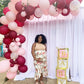 Maroon & Gold Confetti Balloon Garland Kit - Ellie's Party Supply
