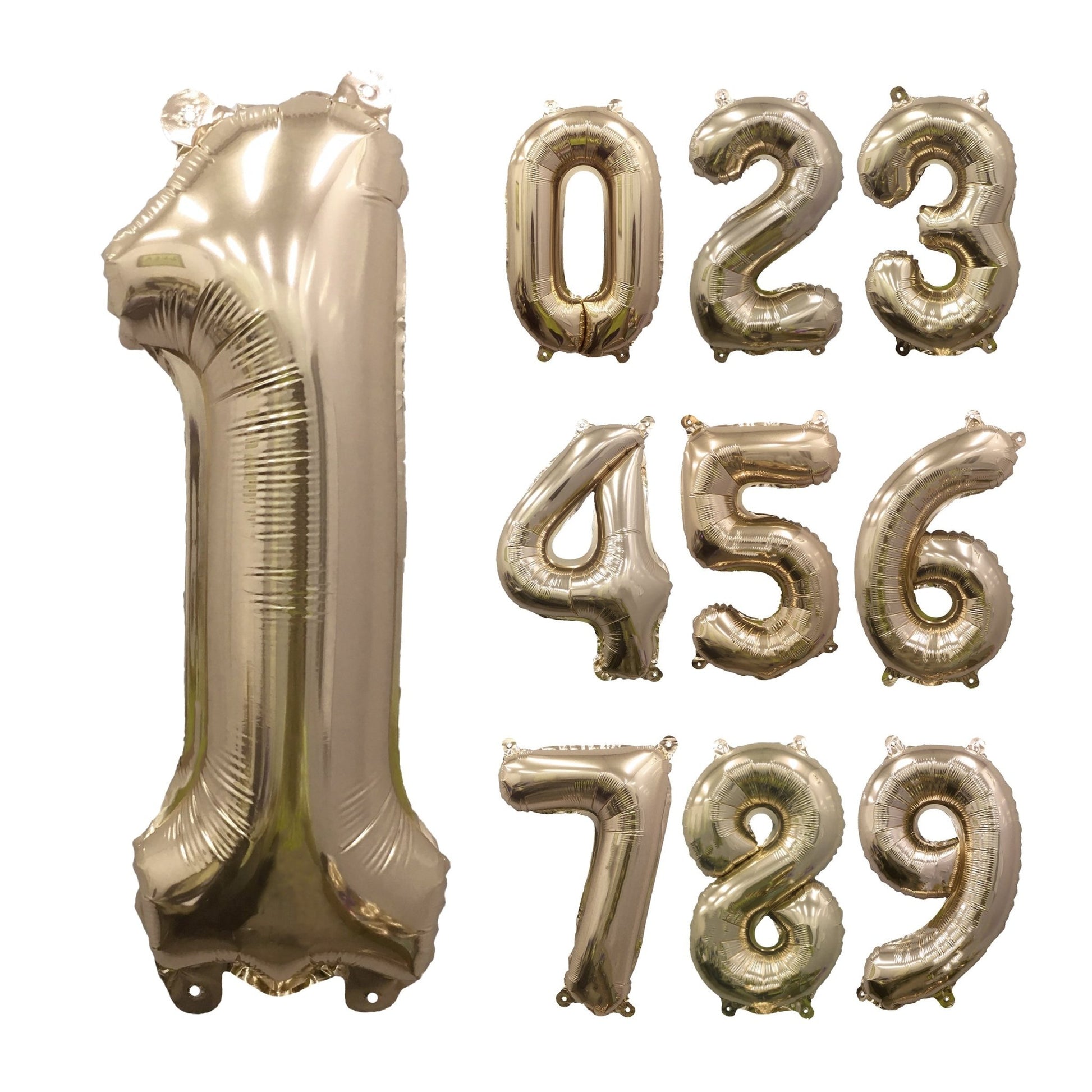 NYE 2023 Giant Gold Mylar Foil Number Balloons (32 Inches) - Ellie's Party Supply