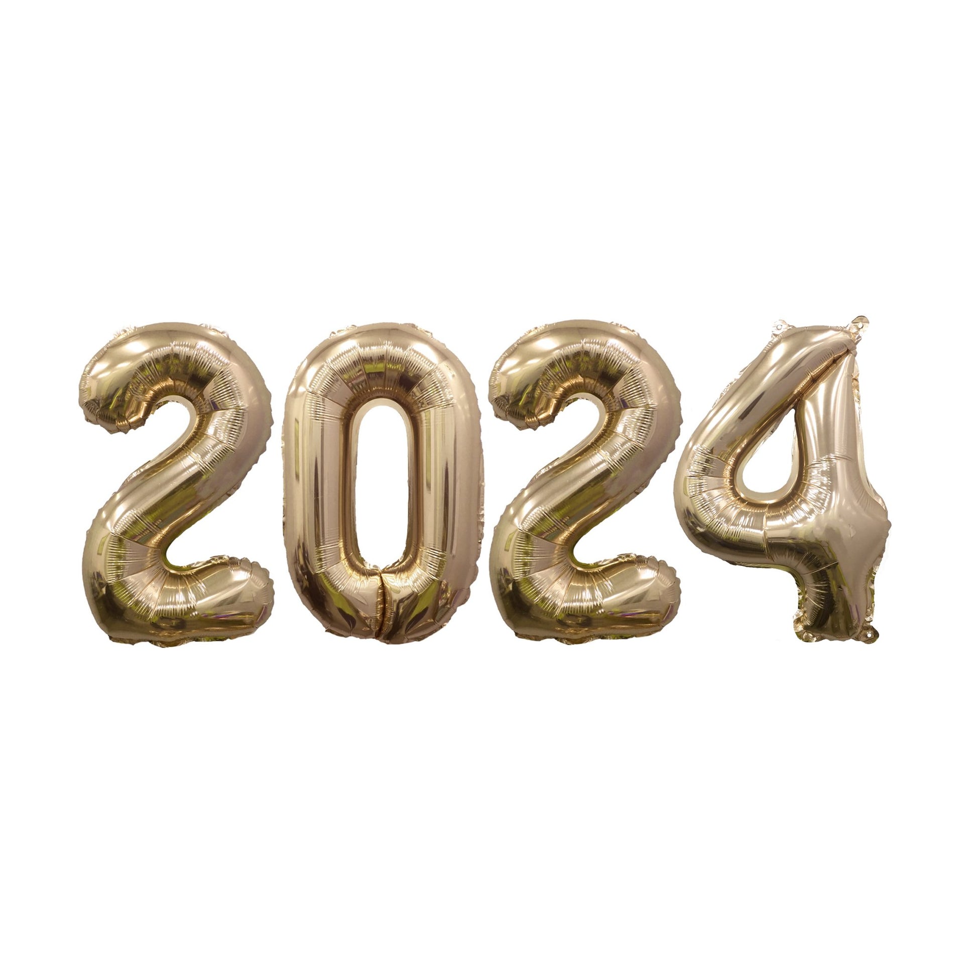 NYE 2024 Giant Gold Mylar Foil Number Balloons (32 Inches) - Ellie's Party Supply