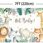 Oh Baby Jungle Baby Shower Backdrop (5x7 Feet) - Ellie's Party Supply