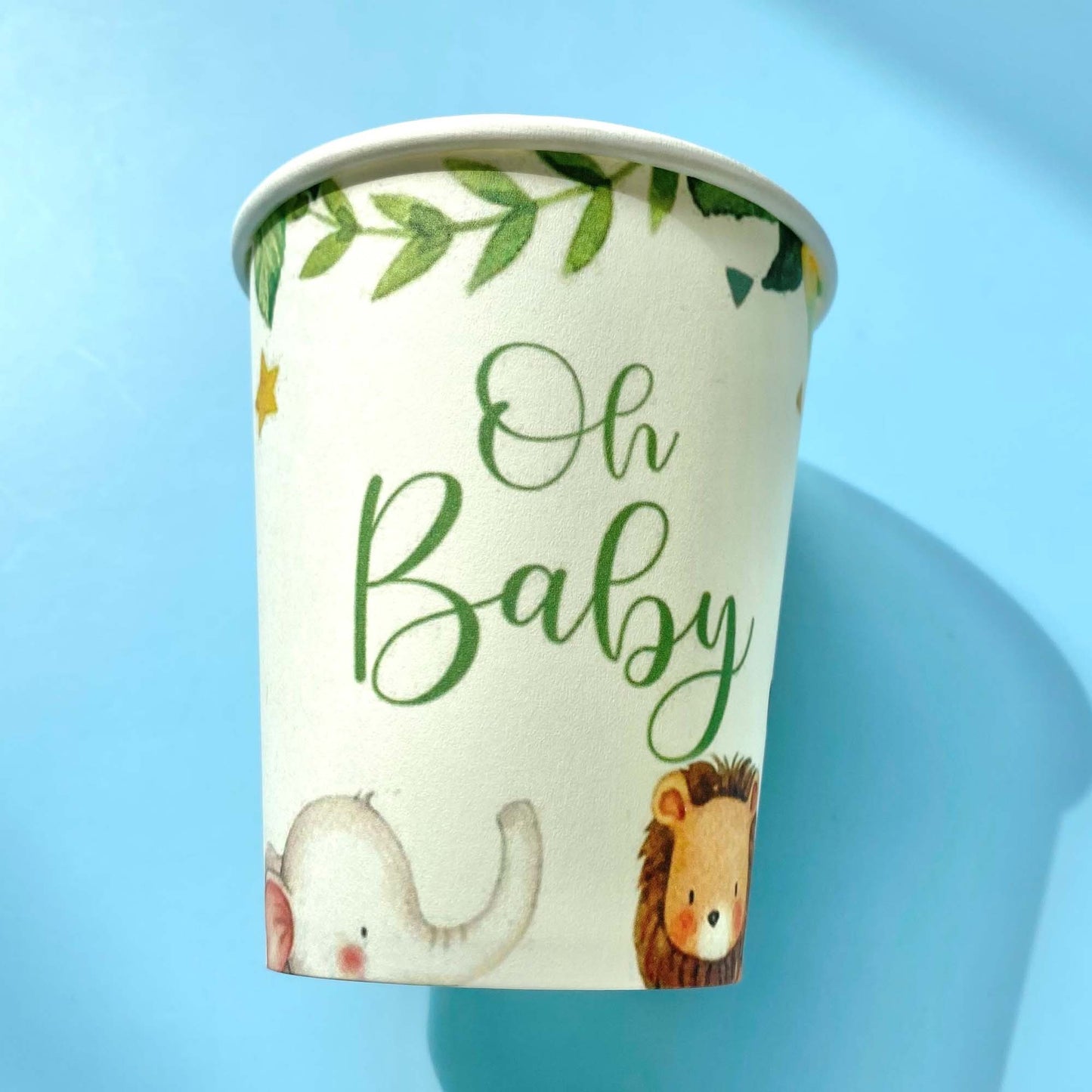 Oh Baby Safari Animal Paper Cups (Set of 8) - Ellie's Party Supply