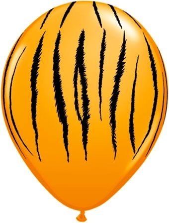 Orange Tiger Print Latex Balloons (10 Pack) - Ellie's Party Supply