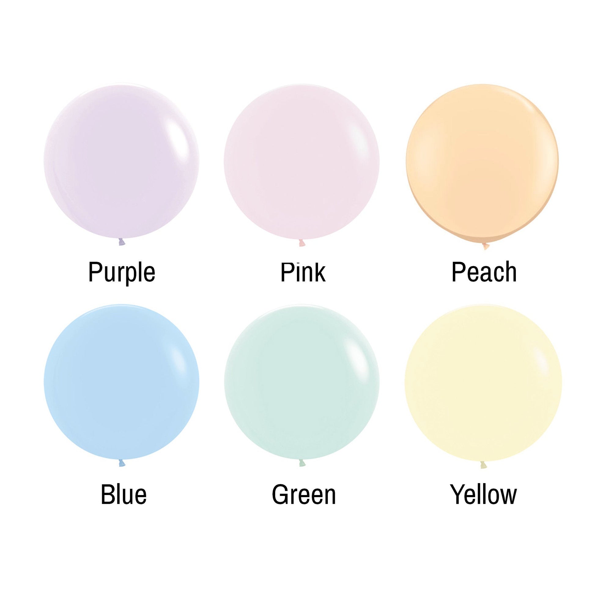 Pastel 3-Foot Giant Pastel Balloons - Ellie's Party Supply