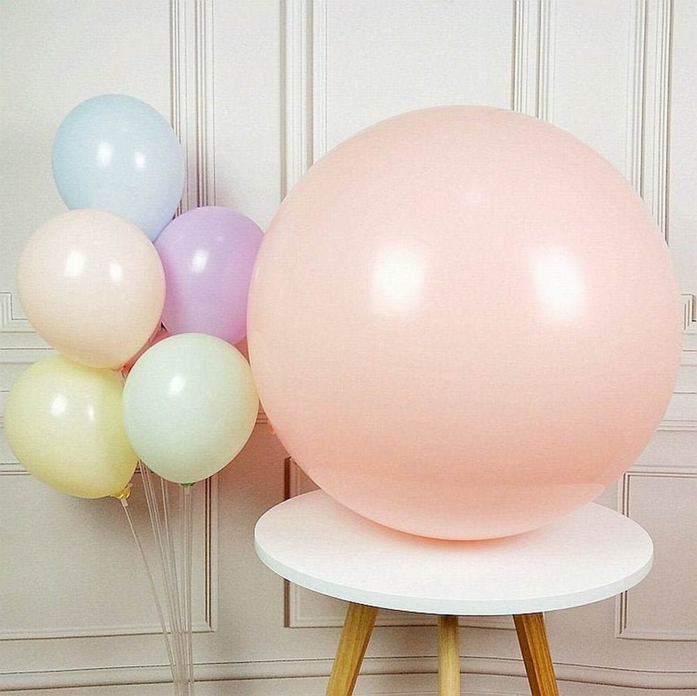 Giant Pink Tassel Tail Balloon, 3-foot 36 Matte PREMIUM Pastel Pink Balloon,  Paper Tassel Garland Kit, Tassel Tails Kit, Pink Baby Shower 