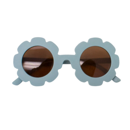 Pastel Blue Flower Shaped Kids Sunglasses - Ellie's Party Supply