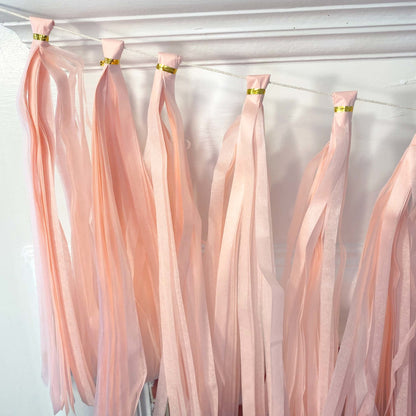 Pastel Pink Paper Tassel Tail - Tassel DIY Garland Kit - Ellie's Party Supply