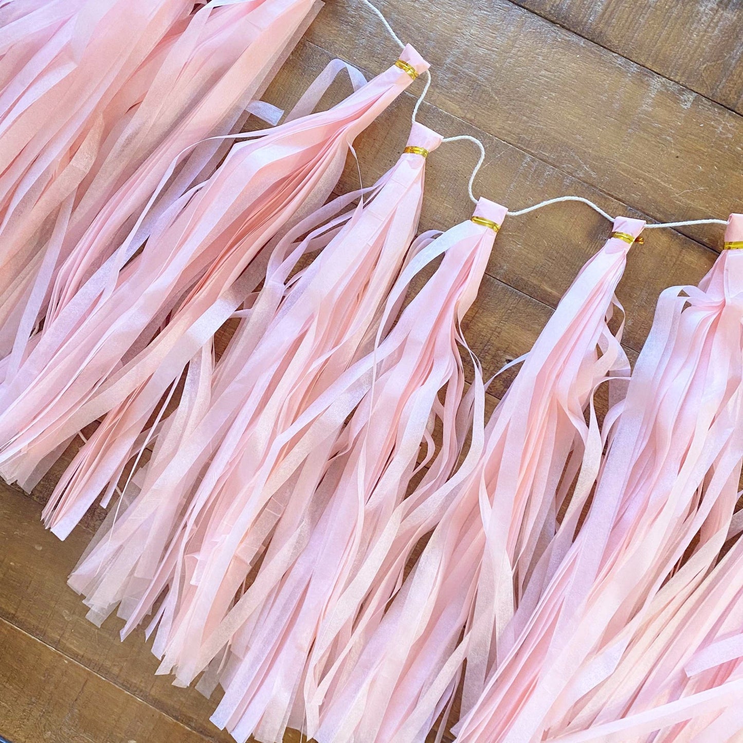 Pastel Pink Paper Tassel Tail - Tassel DIY Garland Kit - Ellie's Party Supply