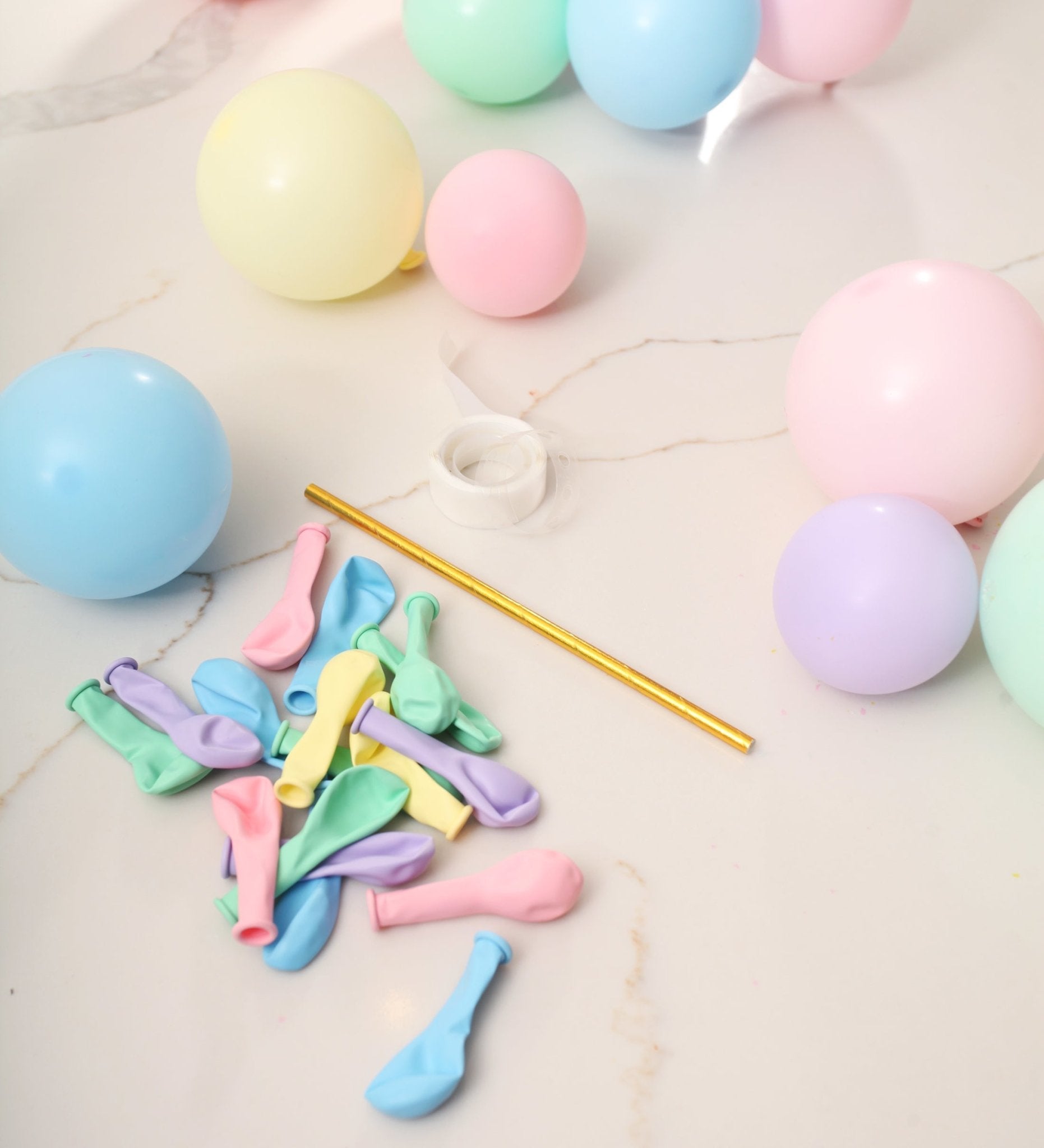 Rainbow Balloon Arch - Pastel Balloon Garland Kit