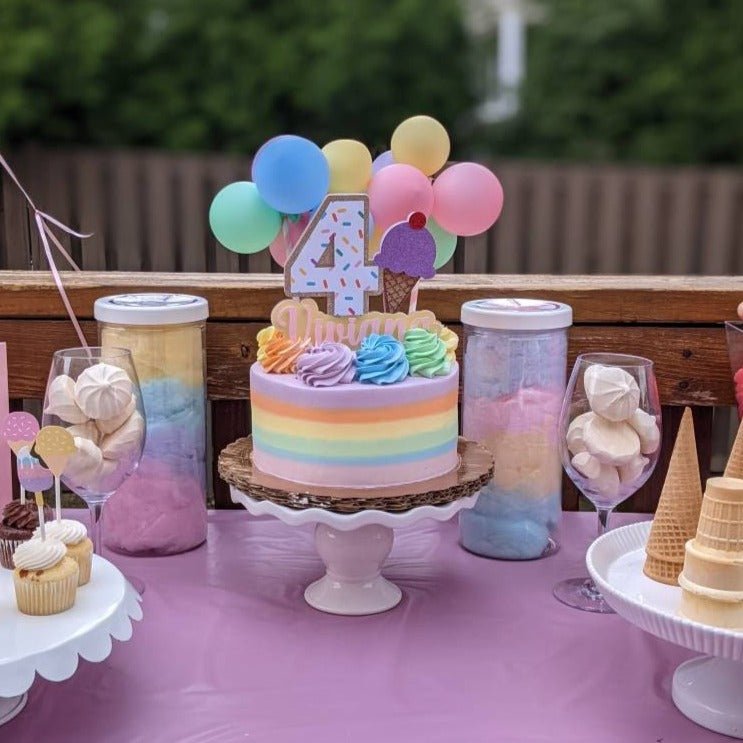 Pastel Rainbow Mini Balloon Cake Topper Kit from Ellie's Party Supply