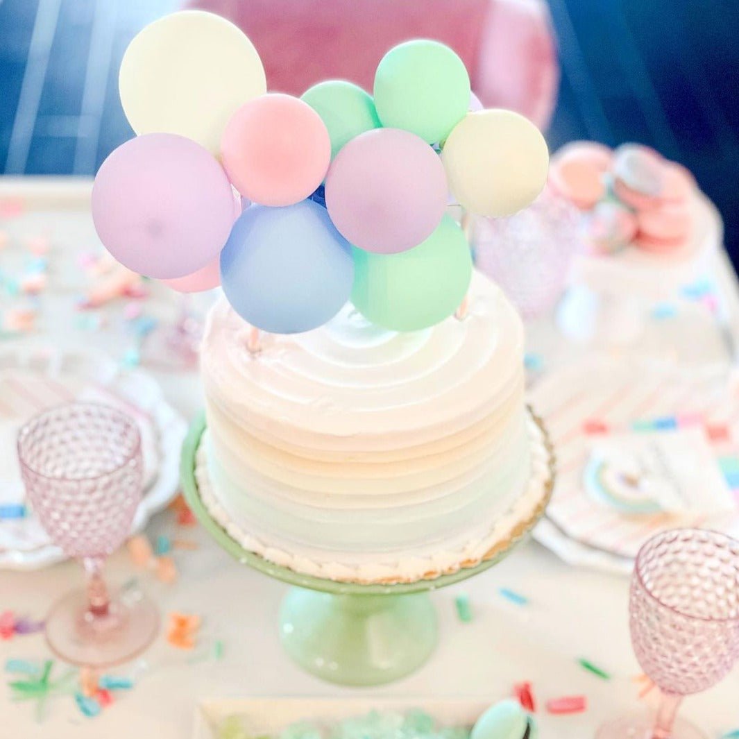 Pastel Rainbow Mini Balloon Cake Topper Kit - Ellie's Party Supply