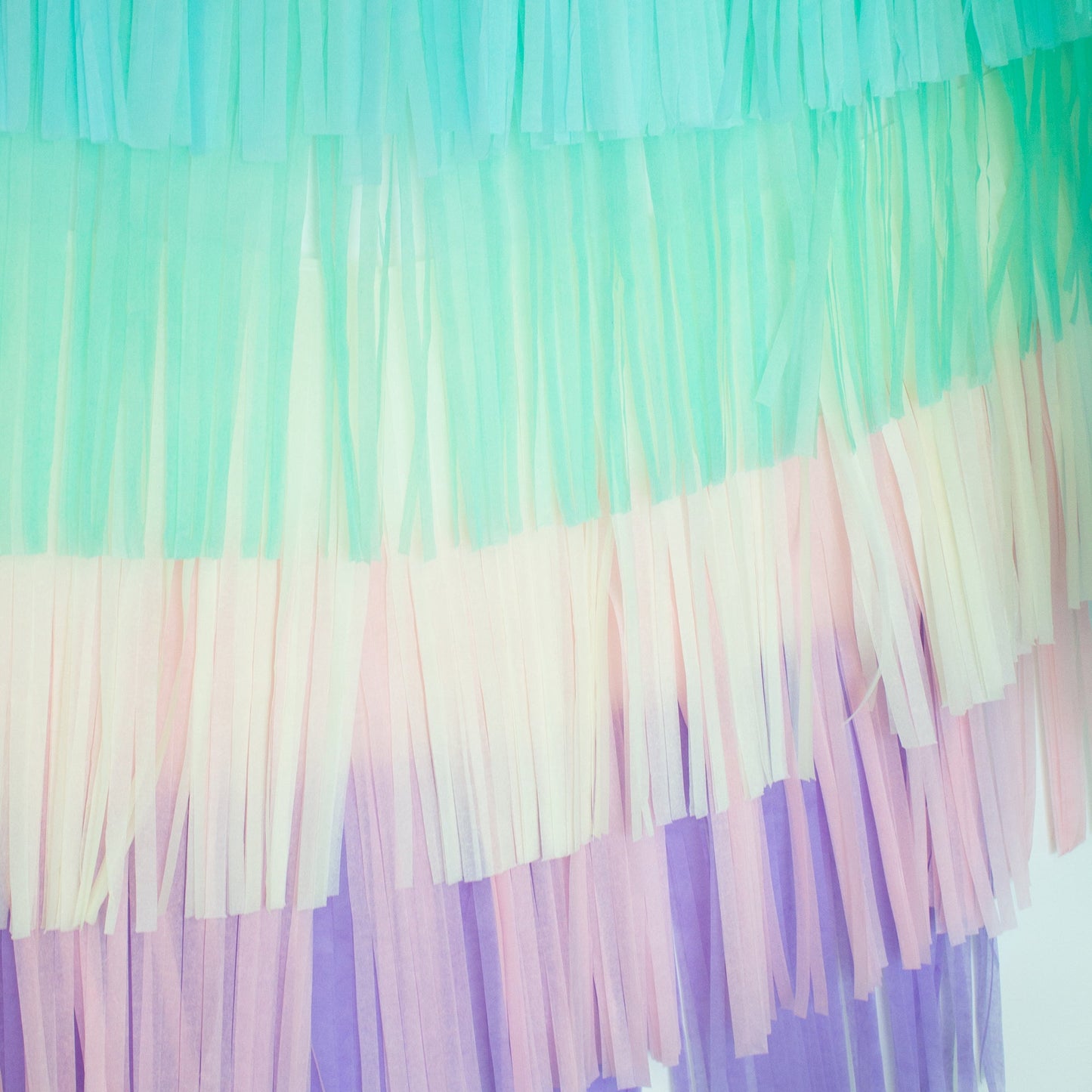 Pastel Rainbow Paper Tassel Tail - Tassel DIY Garland Kit - Ellie's Party Supply