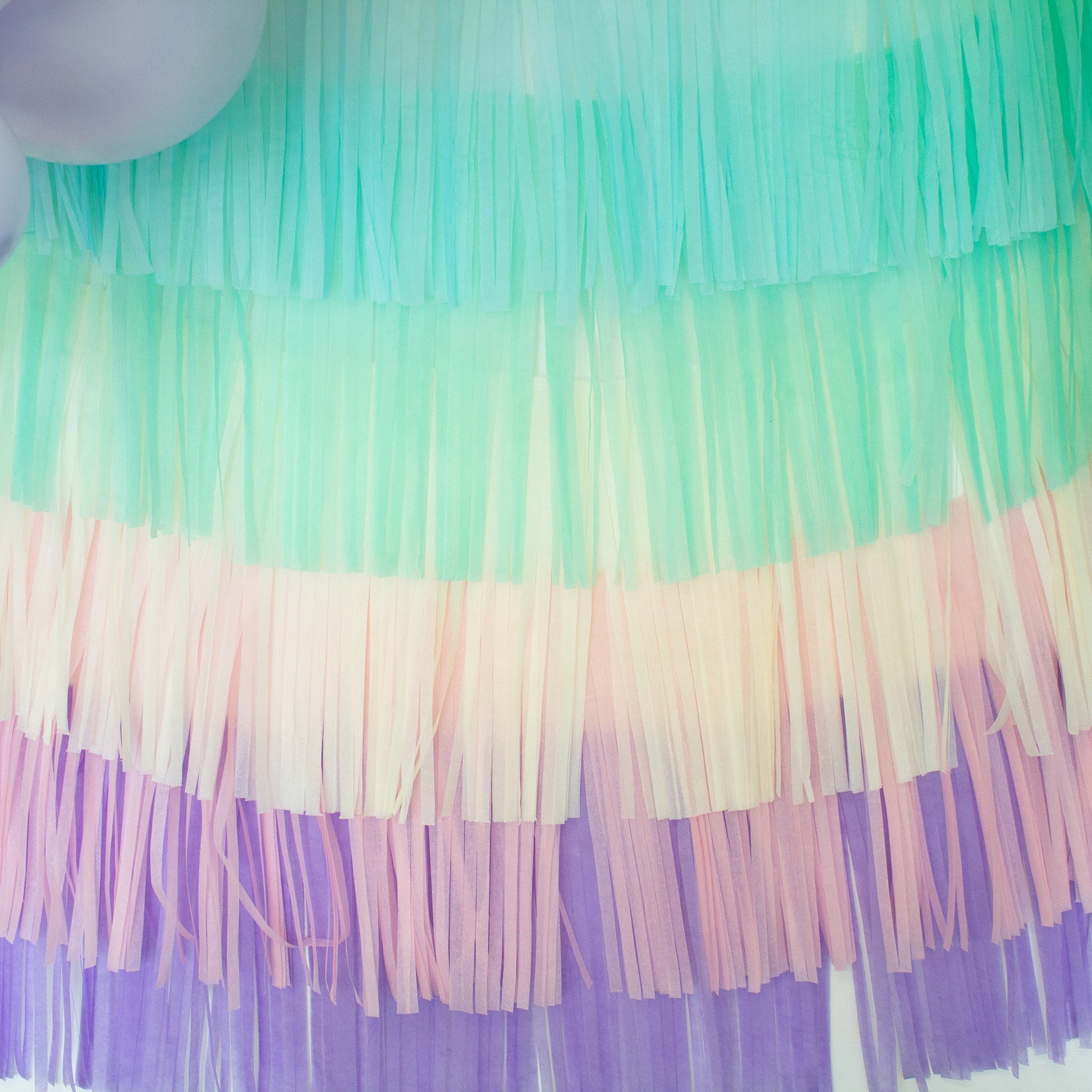 Pastel Rainbow Paper Tassel Tail - Tassel DIY Garland Kit - Ellie's Party Supply