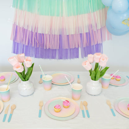 Pastel Rainbow Paper Tassel Tail - Tassel DIY Garland Kit - Ellie's Party Supply