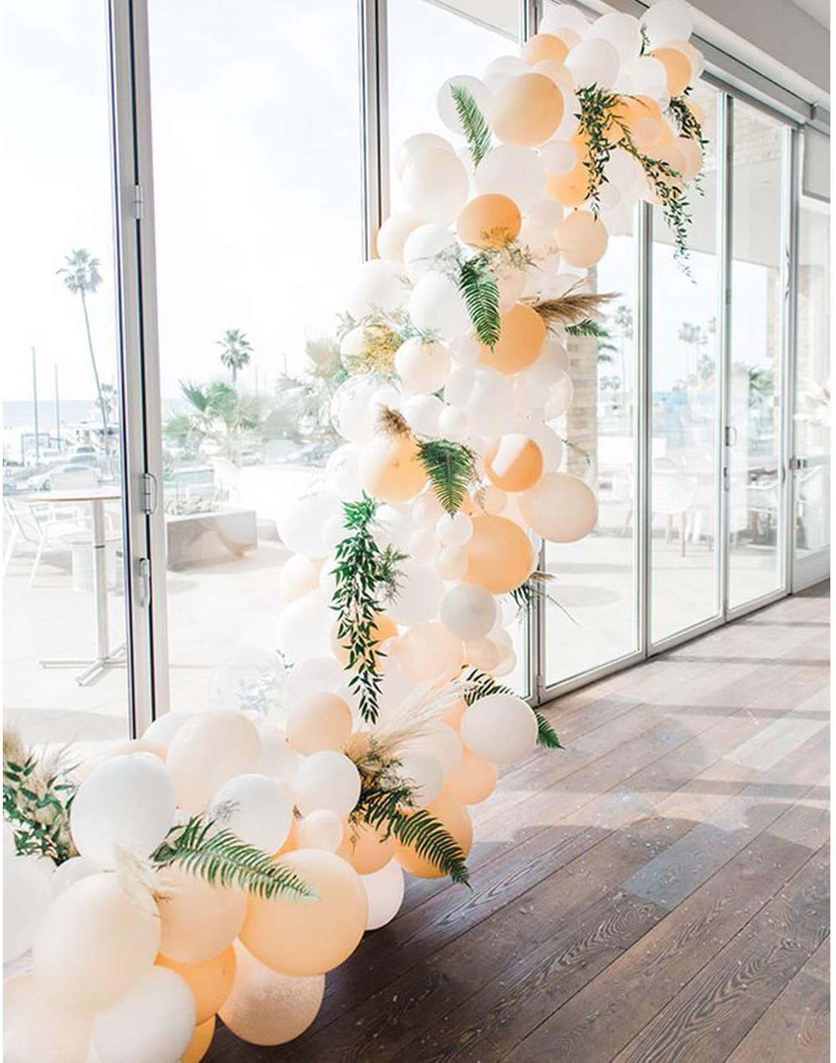 Peach and White Balloon Arch - Balloon Garland Kit - Ellie's Party Supply