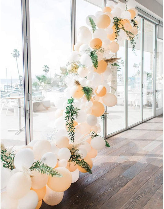 Peach and White Balloon Arch - Balloon Garland Kit - Ellie's Party Supply