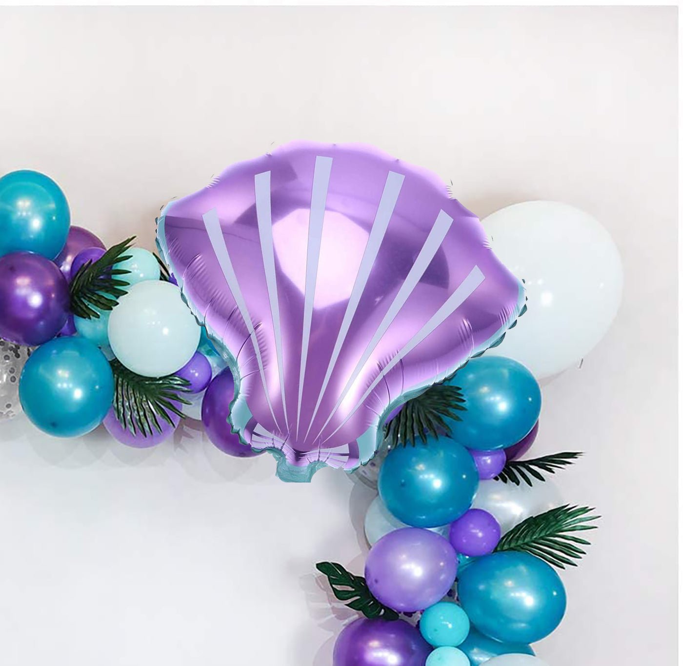 Shell Oil Balloons Pink & Purple Seashell Mylar Balloons (19 in) from Ellie's Party Supply