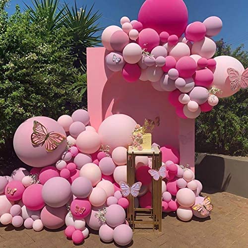 Pink Rainbow Balloon Arch - Ombre Balloon Garland Kit - Ellie's Party Supply