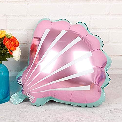 Pink Seashell Mylar Balloons - Sea Shell Foil Balloon (19 inches) - Ellie's Party Supply