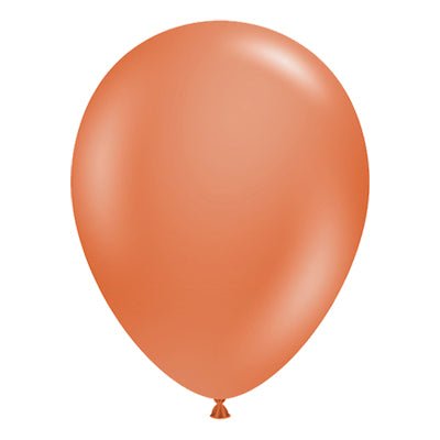 Premium Burnt Orange Latex Balloon Packs (5", 11”, 16”, 24”, and 36”) - Ellie's Party Supply