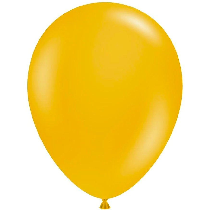 Premium Mustard Yellow Latex Balloon Packs (5", 11”, 16”, 24" and 36") - Ellie's Party Supply