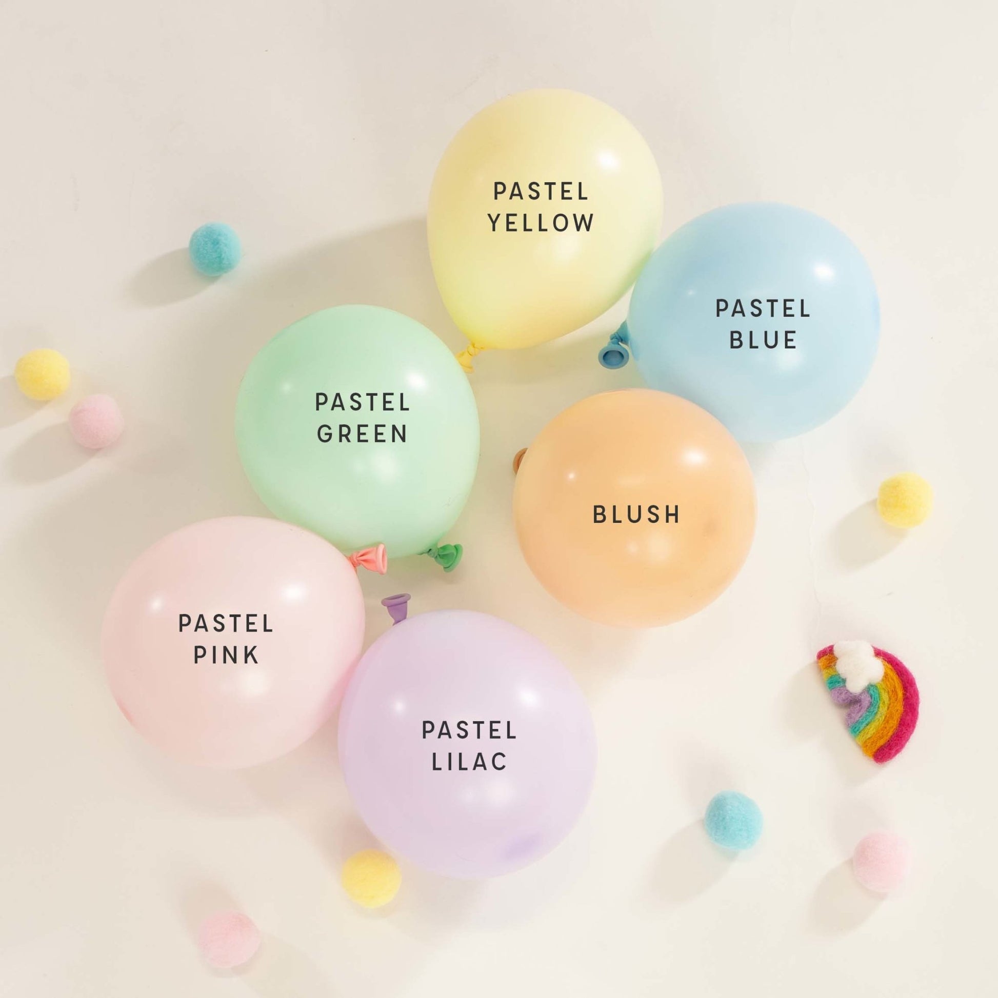 Premium Pastel Yellow Latex Balloon Packs (5", 11”, 16”, 24”, and 36”) - Ellie's Party Supply