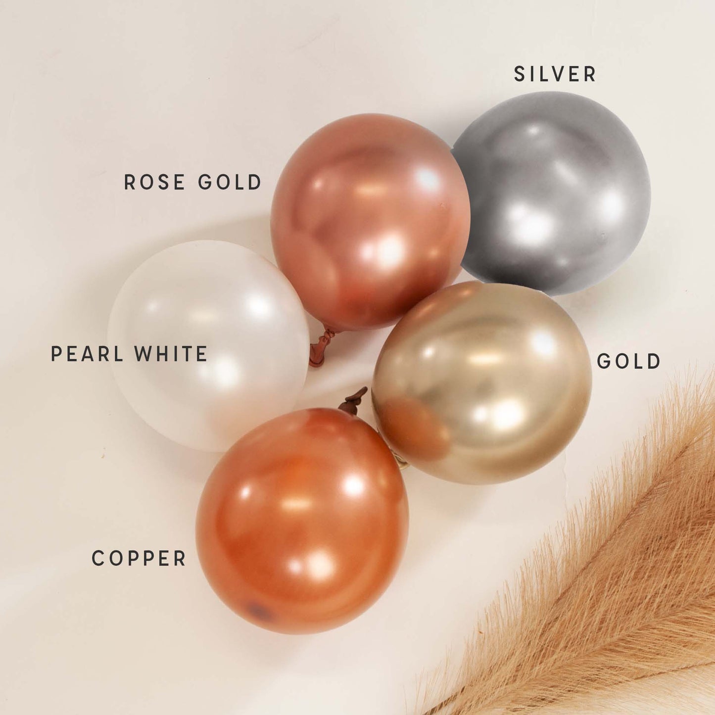 Premium Silver Latex Balloon Packs (5", 11”, 16", 24" and 36”) - Ellie's Party Supply