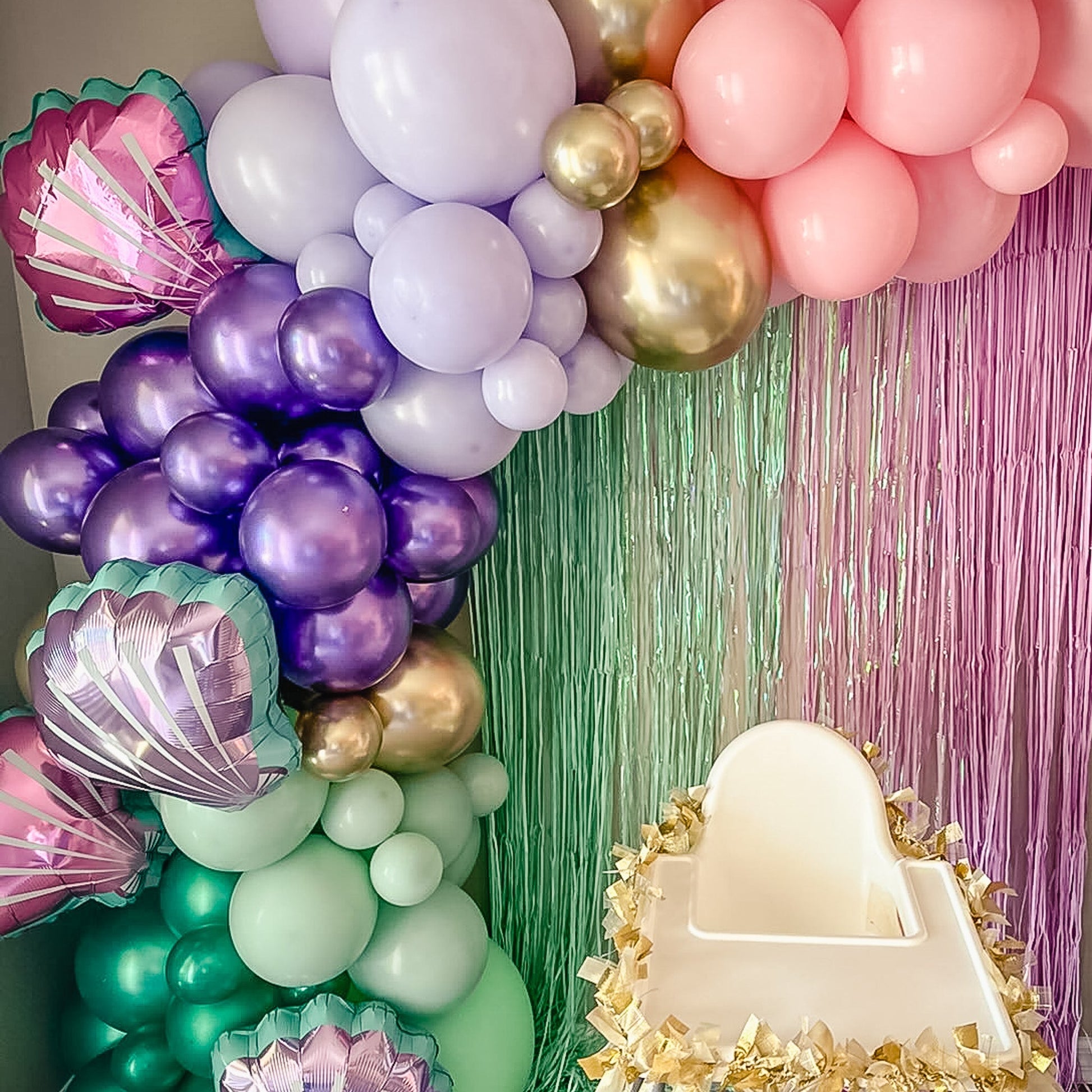 Purple Seashell Mylar Balloons - Sea Shell Foil Balloon (19 inches) - Ellie's Party Supply