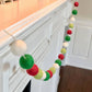 Red, Green, and White Christmas Wool Pom Garland (5-Foot) - Ellie's Party Supply