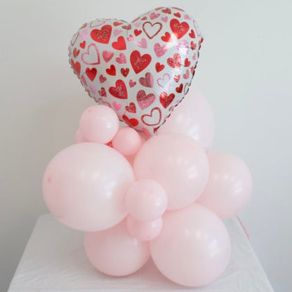 Red & Pink Sparkle Heart Balloon Bouquet (11 Pack) - Ellie's Party Supply