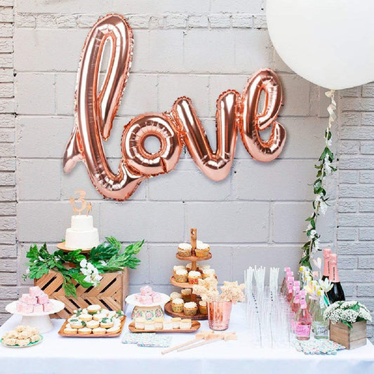 Rose Gold 42-Inch Large Love Balloon - Ellie's Party Supply