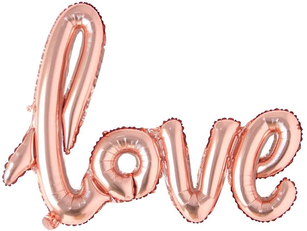 Rose Gold 42-Inch Large Love Balloon - Ellie's Party Supply
