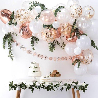 Rose Gold Balloon Arch - Confetti Balloon Garland Kit - Ellie's Party Supply