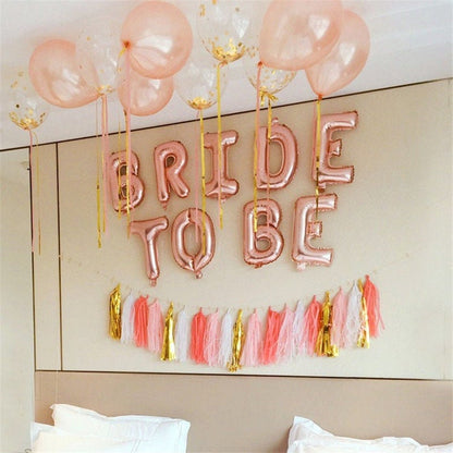 Rose Gold Bride to Be Balloon Banner - Ellie's Party Supply