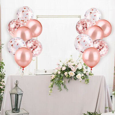 Rose Gold Confetti Balloon Bouquet - Ellie's Party Supply