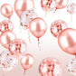 Rose Gold Confetti Balloon Bouquet - Ellie's Party Supply