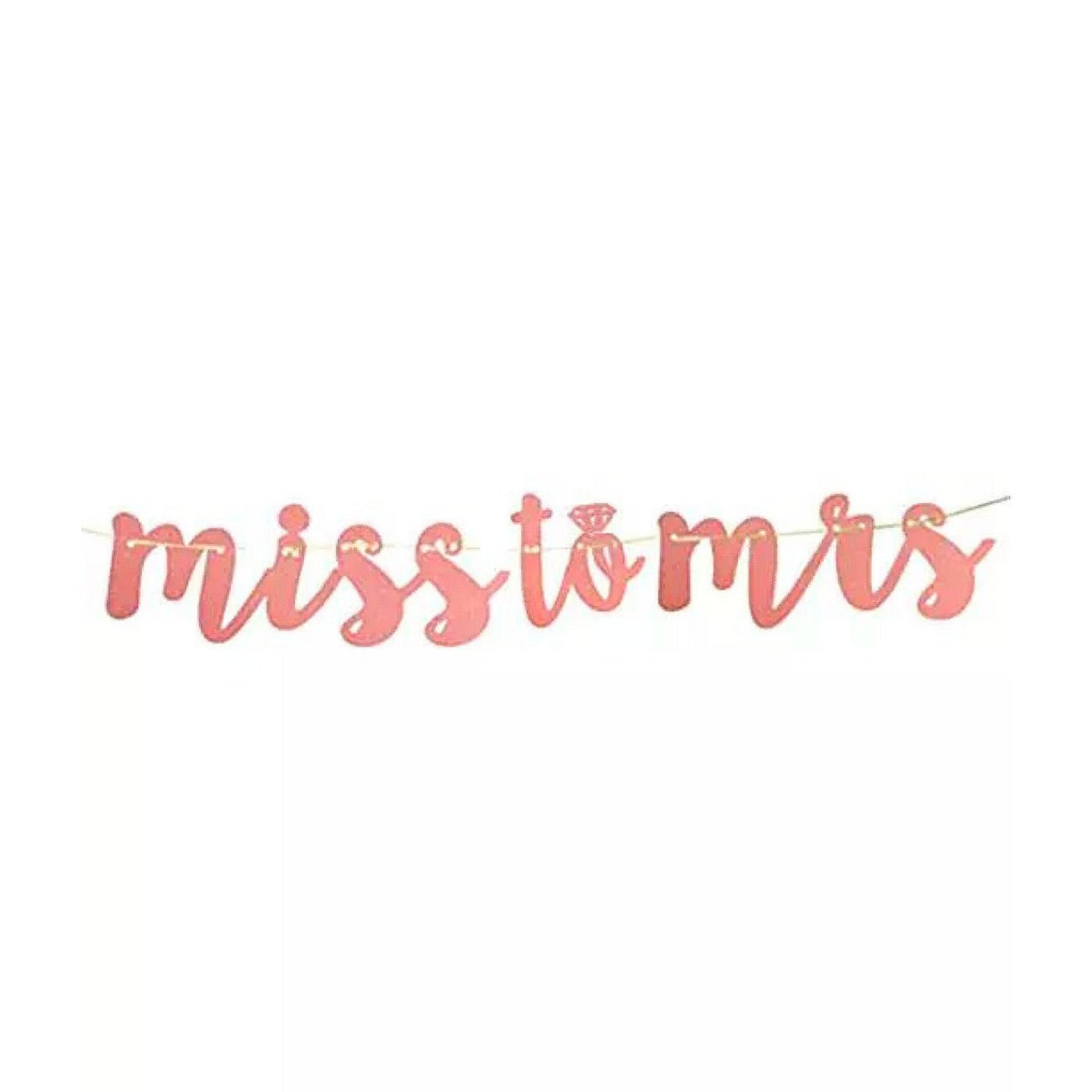 Rose Gold Miss to Mrs Banner Set (3 Meters) - Ellie's Party Supply