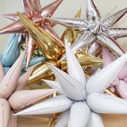 Rose Gold Starburst Cluster Balloon (40 Inches) - Ellie's Party Supply