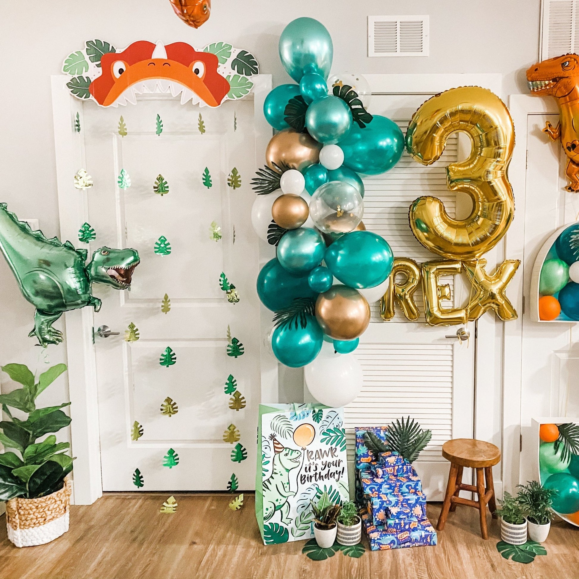 Safari Balloon Arch - Green & Gold Balloon Garland Kit - Ellie's Party Supply