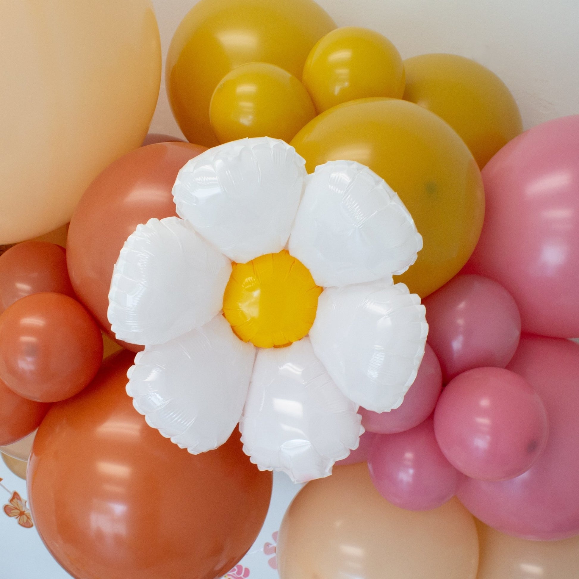 Small Daisy Flower Foil Balloon (18 Inches) - Ellie's Party Supply